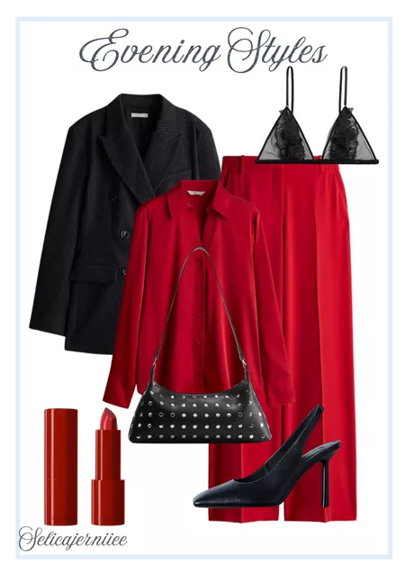 Nailing My Red And Black Color Evening Style Look